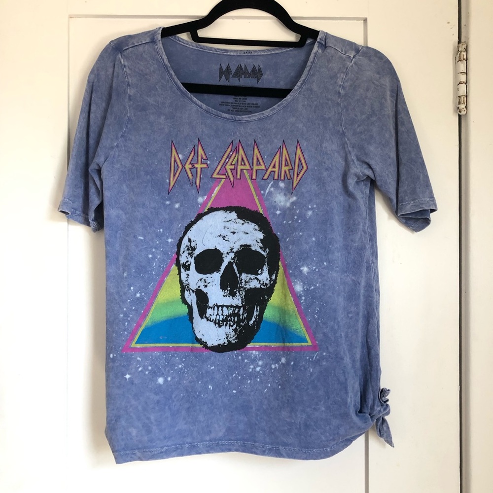 Def Leppard Blue Short Sleeve Tee